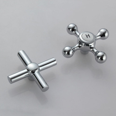 Copper valve core with cross plum blossom handle, quick-opening handwheel, single-cooling valve core handle, double-handle faucet accessories Application Scenario