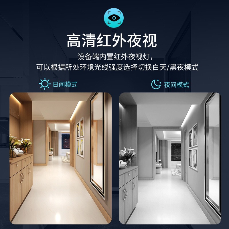 The new wireless camera P10 is a high-definition wireless wifi camera that is unplugged and punch-free for home remote monitoring details Picture