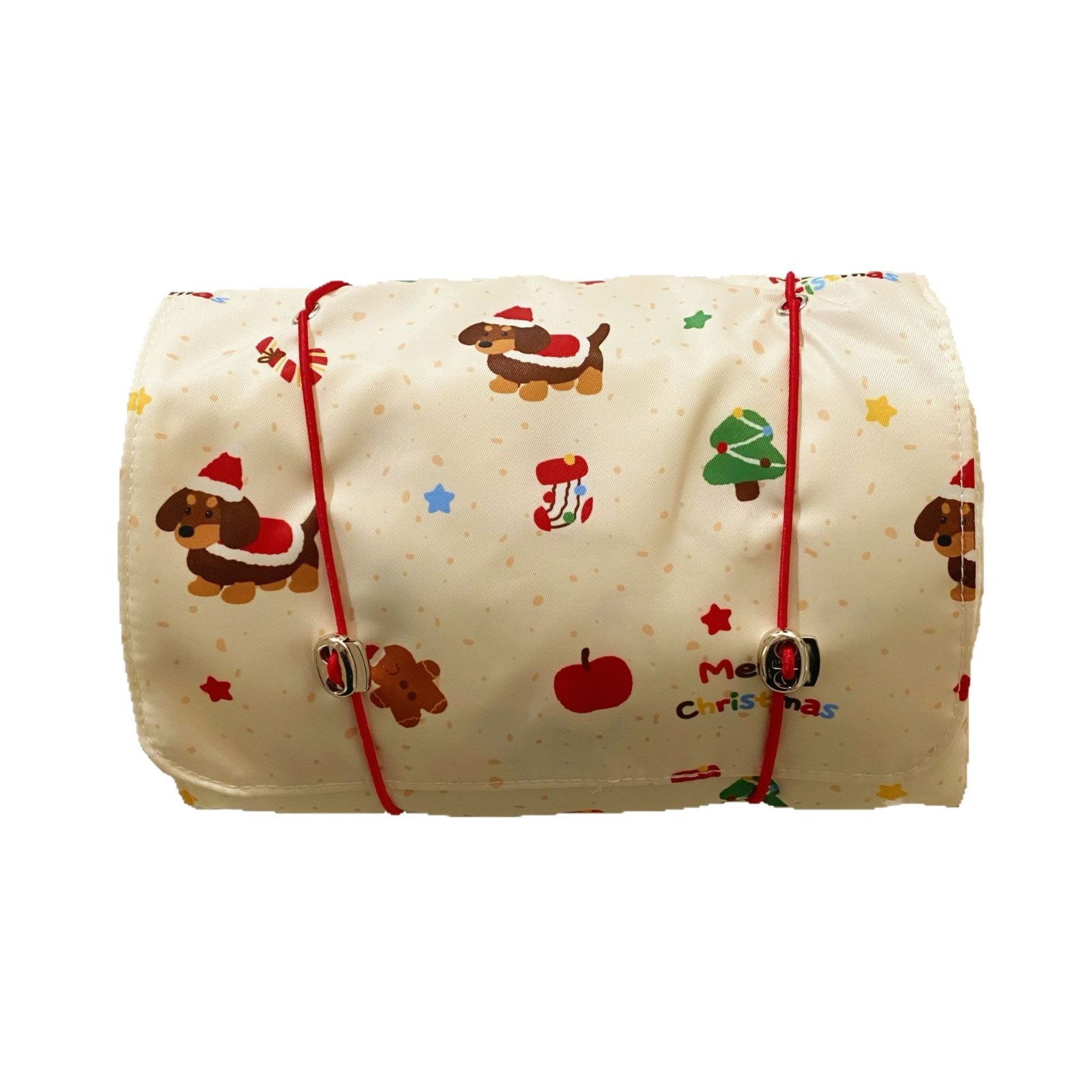 Cross-border bib bear makeup bag for high school girls, cute appearance level, student travel portable large-capacity detachable storage bag Item Picture