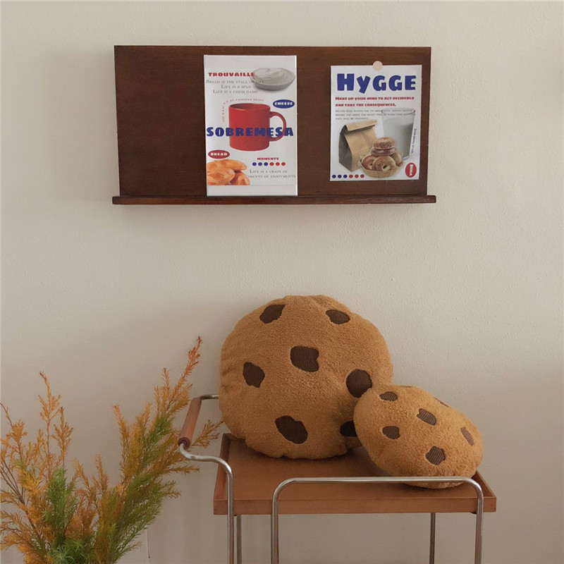 Korean-style cookie throw pillows, Ins-style plush bedroom sofa cushions, chocolate cookie pads, birthday gifts Specification drawing