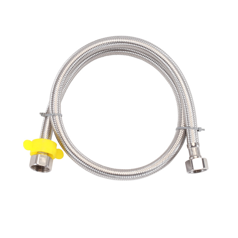 304 stainless steel explosion-proof single-cooling faucet water inlet hose, toilet water heater double-end water supply metal braided pipe Item Picture