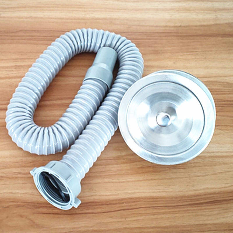 The manufacturer supplies 8110 long-fiber and steel wire drain pipes for laundry sinks to prevent clogging and odor Application Scenario