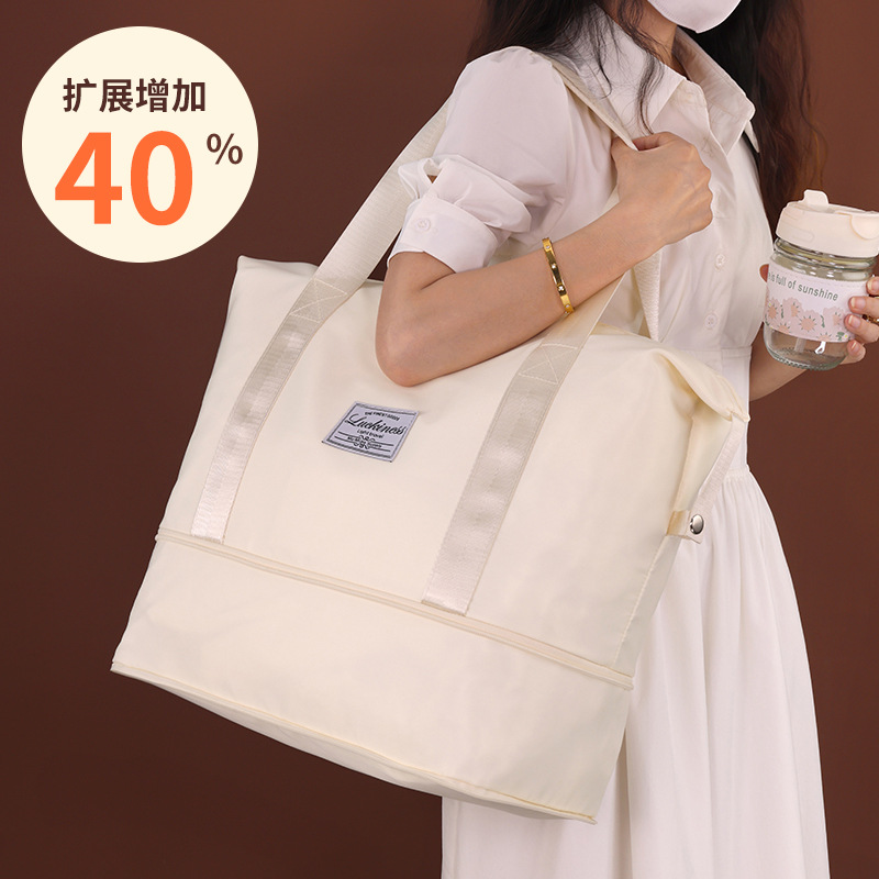 New travel bag, women's large-capacity fitness bag, dry and wet separation, sports and travel storage bag, clothes and luggage bag details Picture