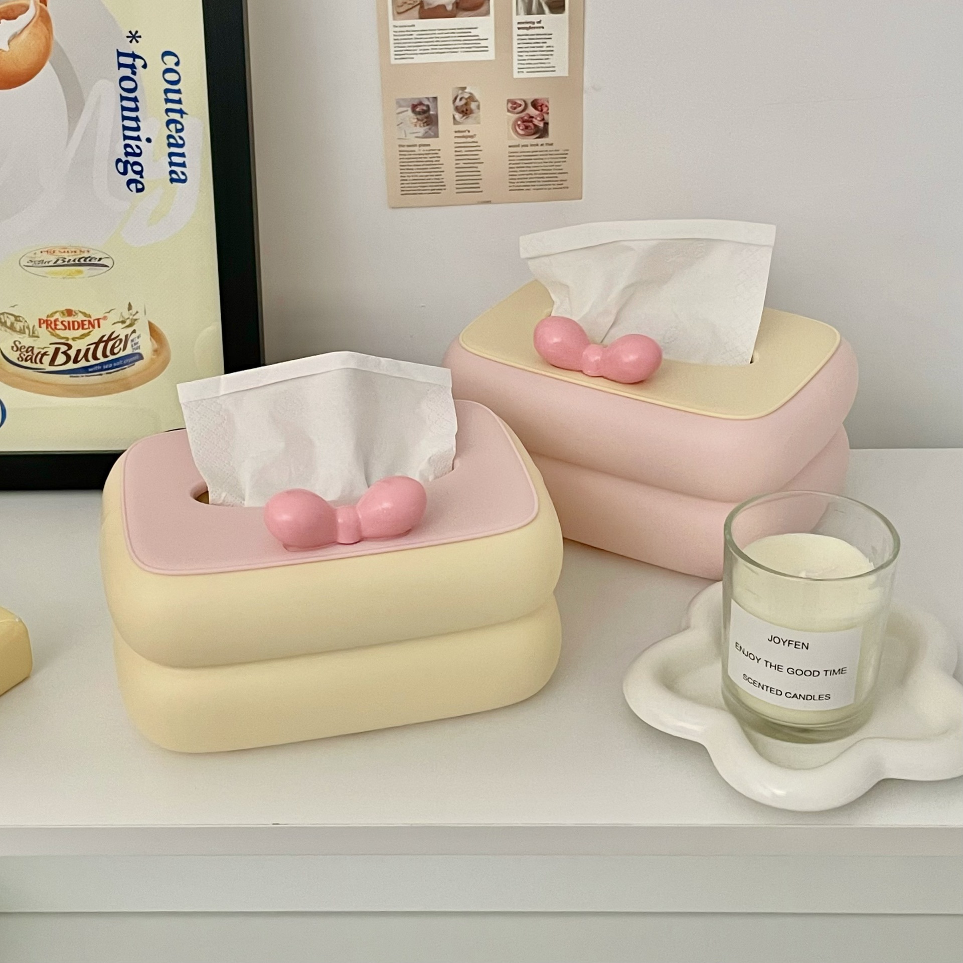 Dopamine tissue box, home living room table, coffee table, napkin box, high-end plastic tissue box, storage tissue box details Picture