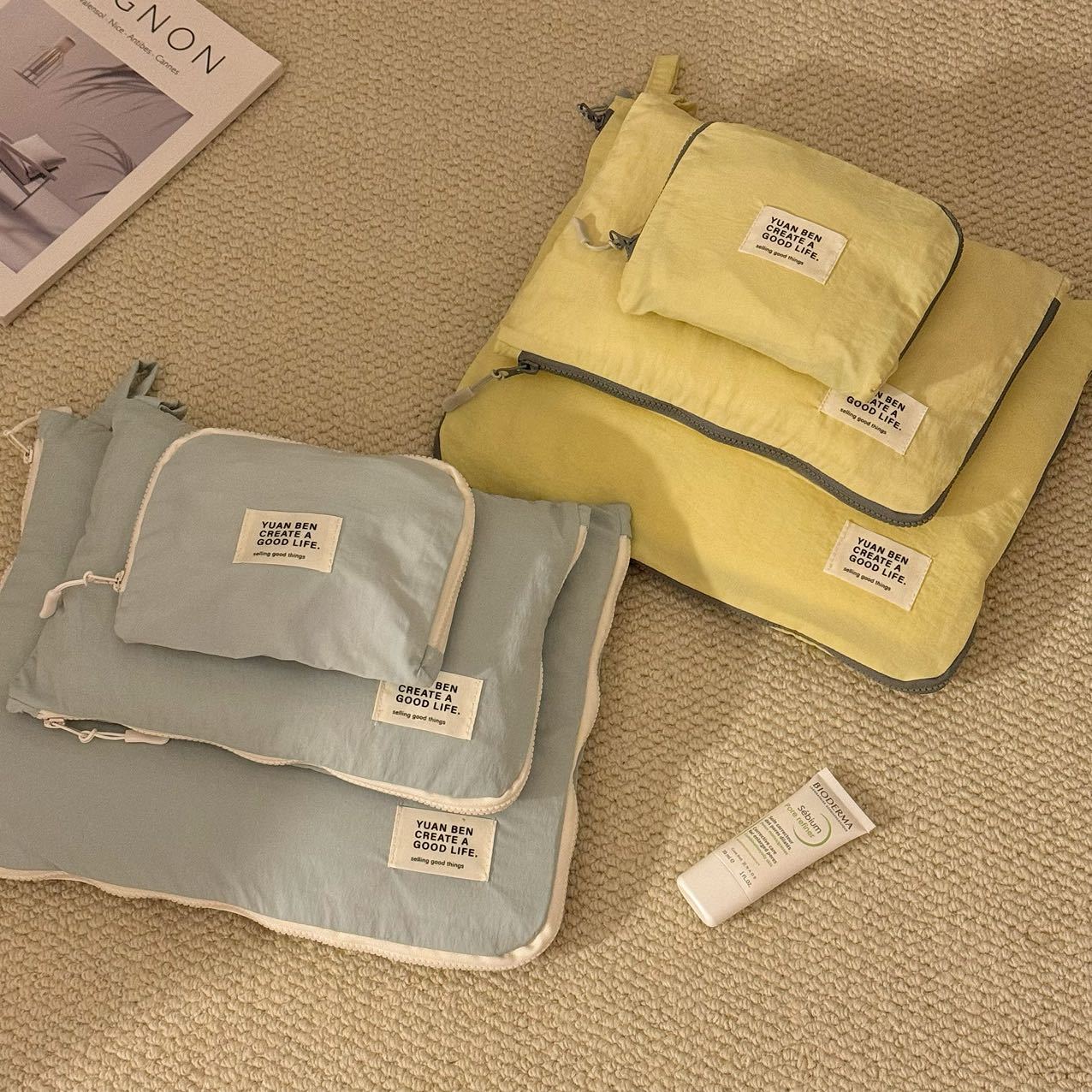Simple and lightweight travel storage bag, waterproof suitcase organizing bag, clothing and underwear storage bag, clothes sorting bag full figure