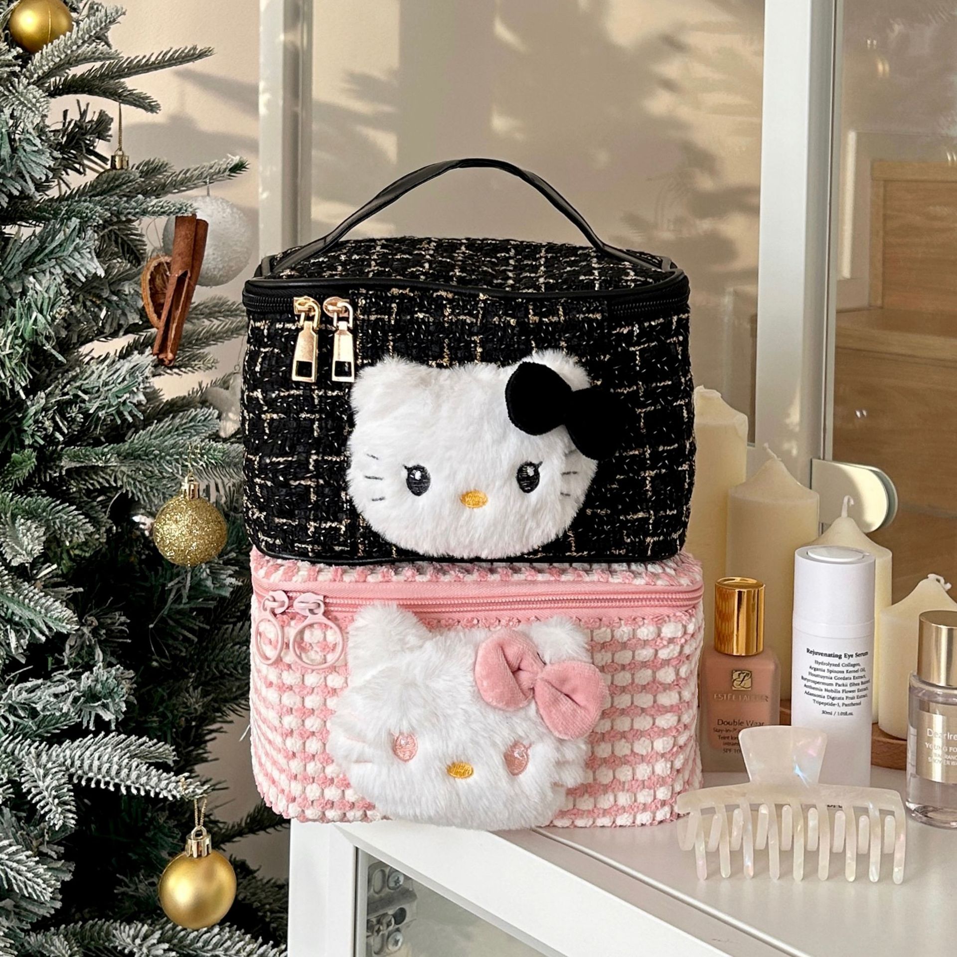 Original homemade style ~ Xiaoxiangfeng makeup bag for women, portable large-capacity storage bag, travel hand-held toiletry bag for women Specification drawing