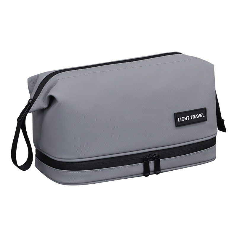 Cross-border Smooth Travel Double-layer Men's toiletry bag, multi-functional large-capacity, high-end travel portable cosmetics storage bag Item Picture
