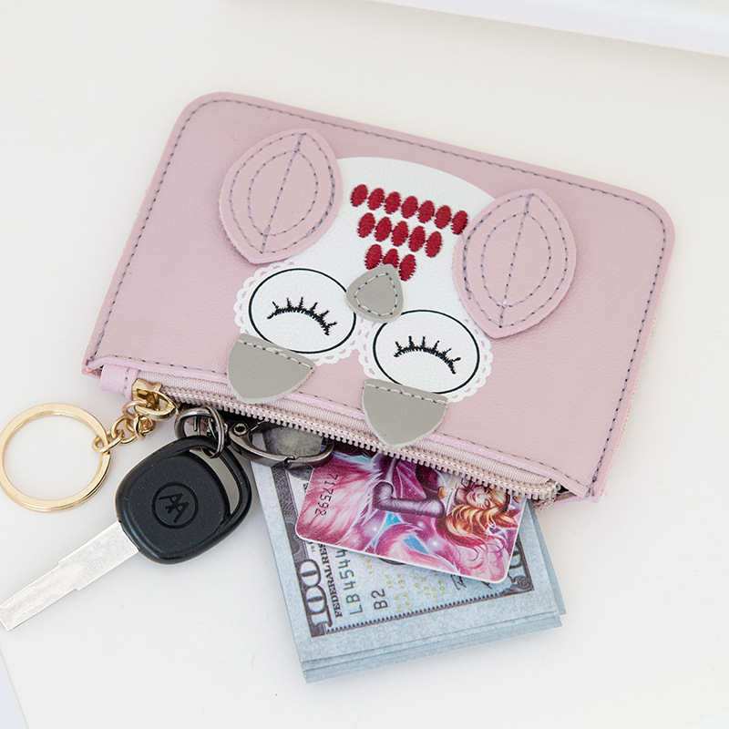 Mini, simple, cute, thin, multi-functional, large-capacity zipper coin case, key small wallet for women Application Scenario