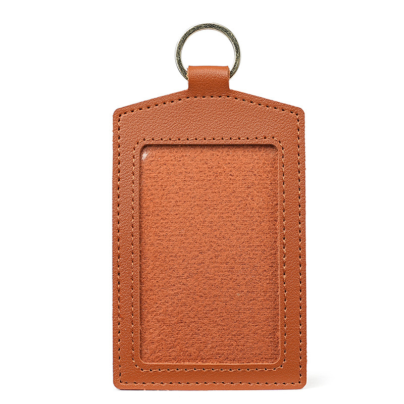 In-stock thickened PU leather boarding pass, business work ID, tag, employee access control card, name tag, LOGO card holder Item Picture
