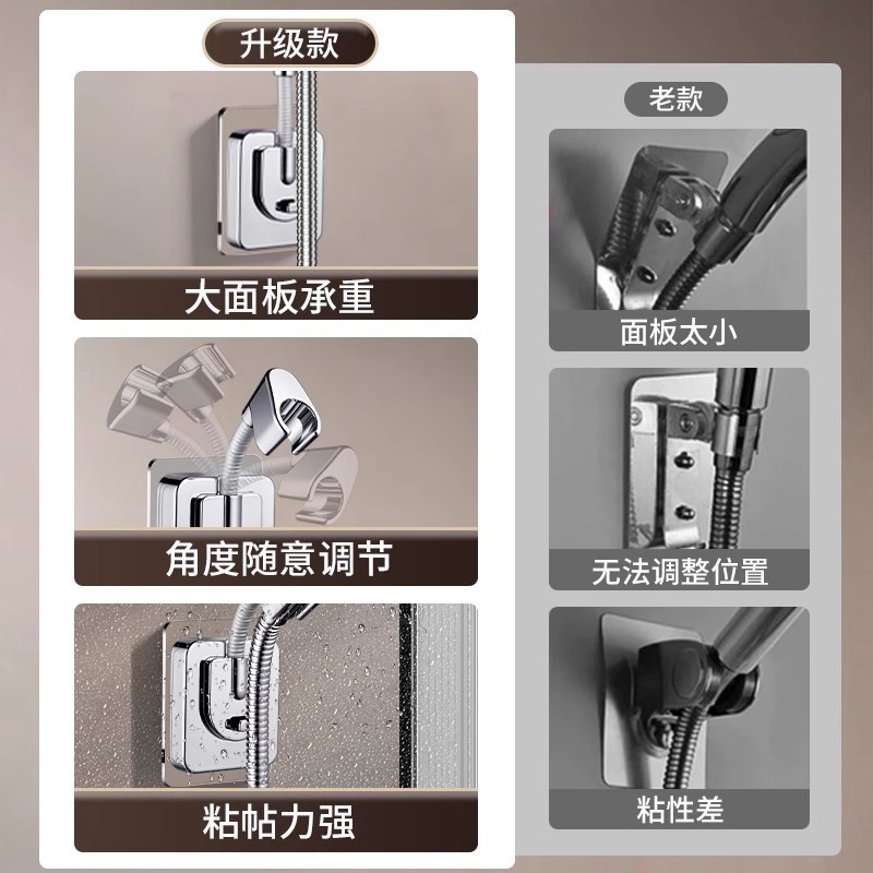 Sunrain no-hole showerhead stand, bathroom showerhead accessories, fixator, universal base, Cross-border Wonder details Picture