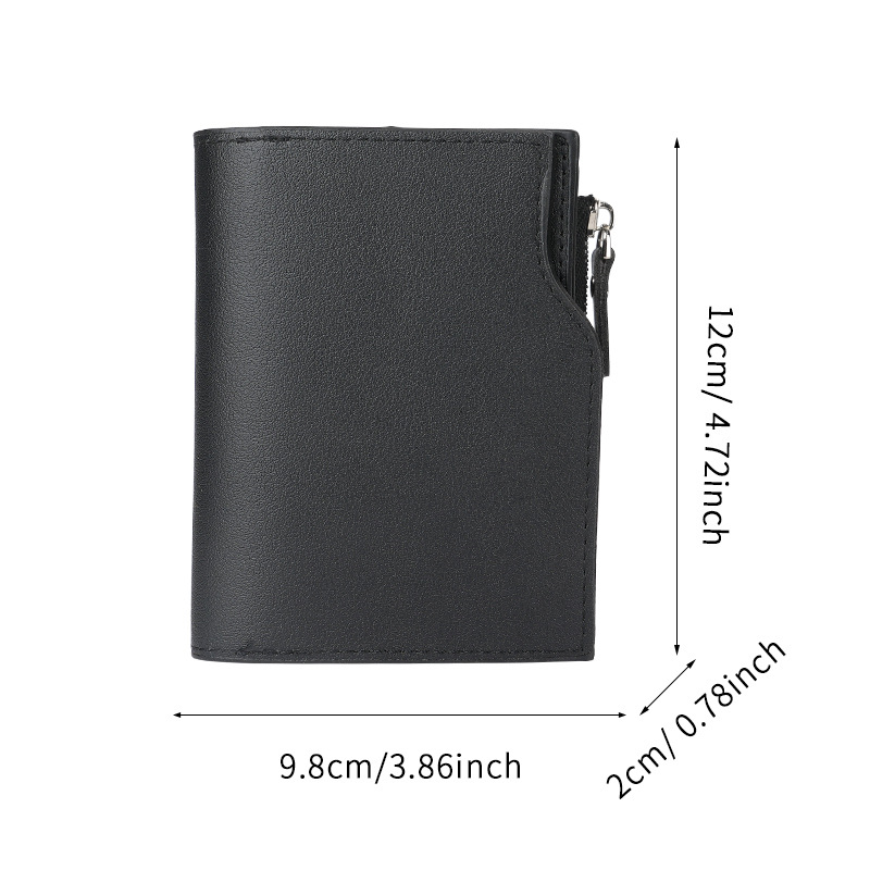 2025 New men's short wallet, multi-functional zipper bag, multi-slot European and American ID bag wholesale manufacturer in stock Item Picture