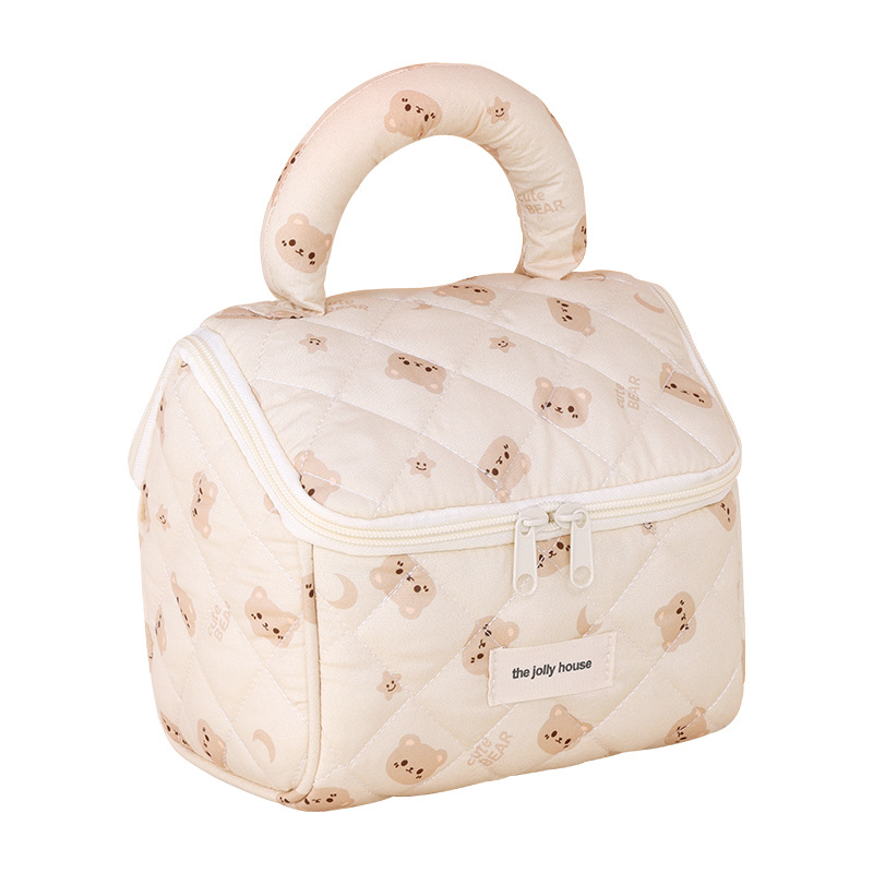 New cross-border cute little house makeup bag, travel portable large-capacity cosmetics storage bag, hand-held toiletry bag Item Picture