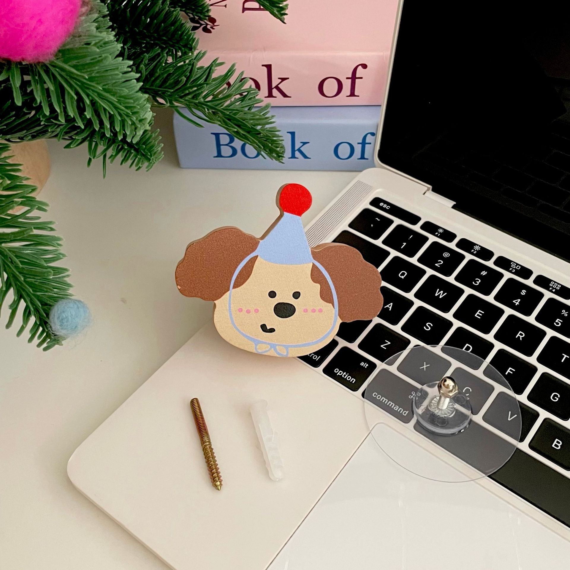 Cute cartoon beech wood wooden hook animal series for storing sundries, a heartwarming decoration for dormitory girls Specification drawing