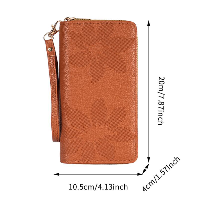 Ancient-style ladies' double zipper wallet, large capacity, versatile, casual long style, new mobile phone case, coin purse, card case, multiple layers Item Picture