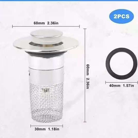 Washbasin spring core drain, washbasin, large displacement leakage plug, sealed press-type anti-clogging filter screen Specification drawing