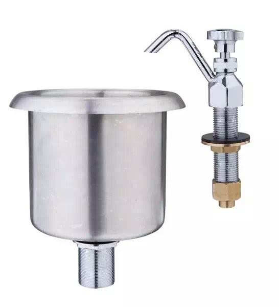 Coffee shop bar counter, long-flowing water coffee shop, long-flowing well faucet equipment, milk tea shop washing spoon and spoon set details Picture