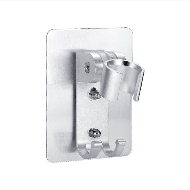 Non-drilling bracket, bathroom shower head bracket, adjustable hook accessory, universal shower head base, towel hook Item Picture