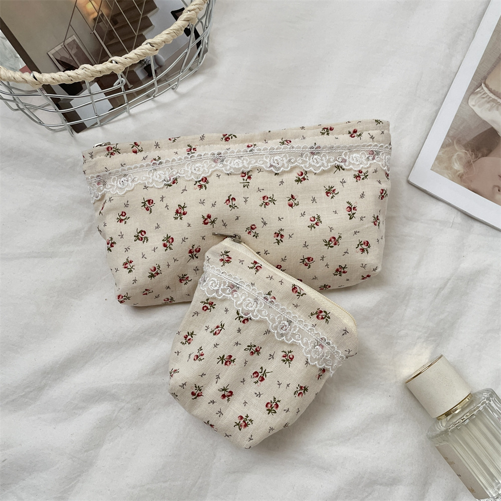54191 High appearance level floral print large capacity storage bag, coin purse, cosmetics and lipstick storage bag, and outdoor toiletry bag Specification drawing