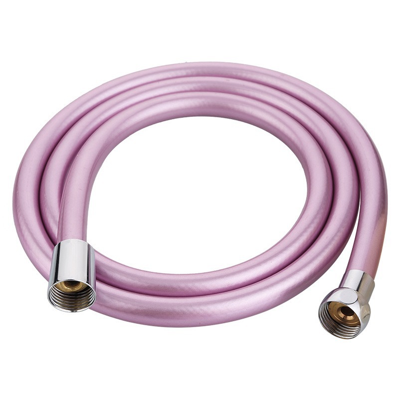 Pink PVC thickened showerhead hose, explosion-proof and anti-entanglement showerhead hose, five-layer bathroom water heater, soft showerhead Item Picture