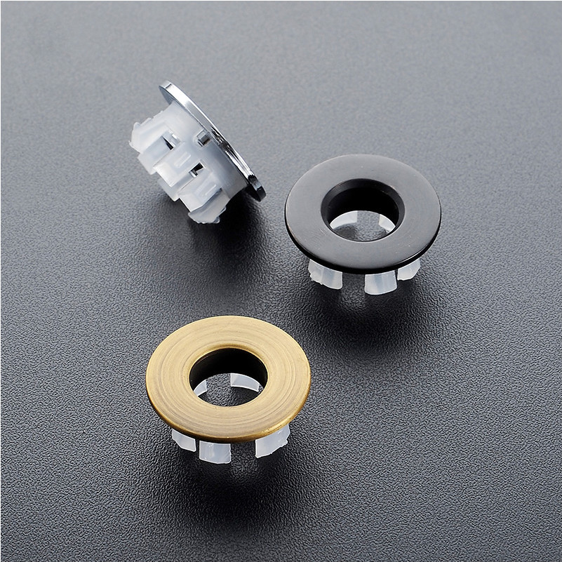 Washbasin overflow hole decorative cover, washbasin and washbasin overflow hole accessories, washbasin overflow hole cover decorative cover, all copper Application Scenario