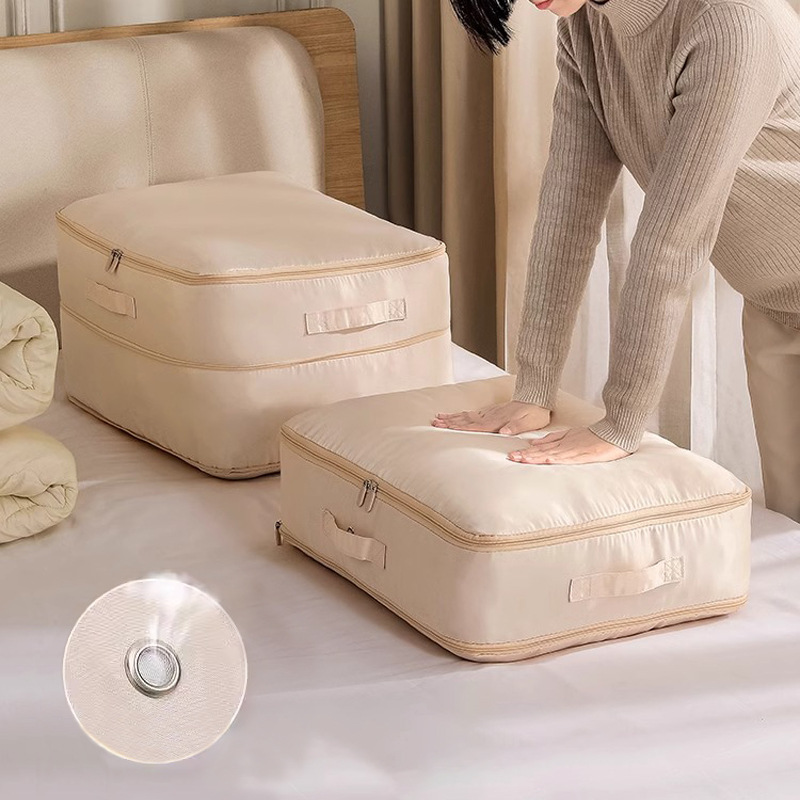 Down jacket storage bag, compressible clothes storage wonder, home four-piece set, quilt, clothes compression bag, suitcase details Picture