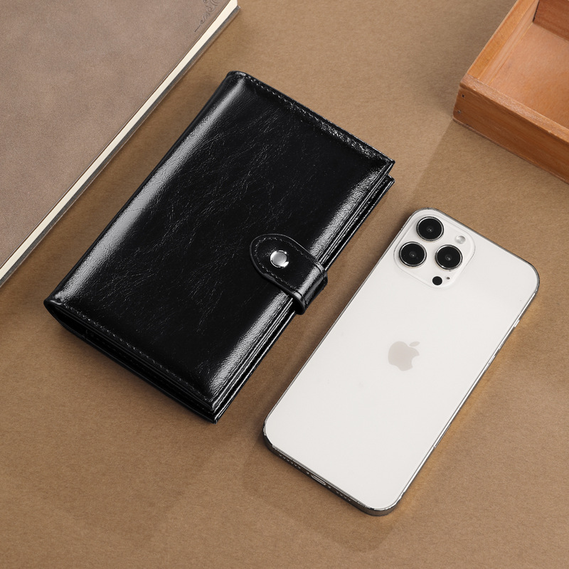 The new Ailun foreign trade simple, fashionable and high-end long women's wallet in an ins minimalist style for passport holders and documents Specification drawing
