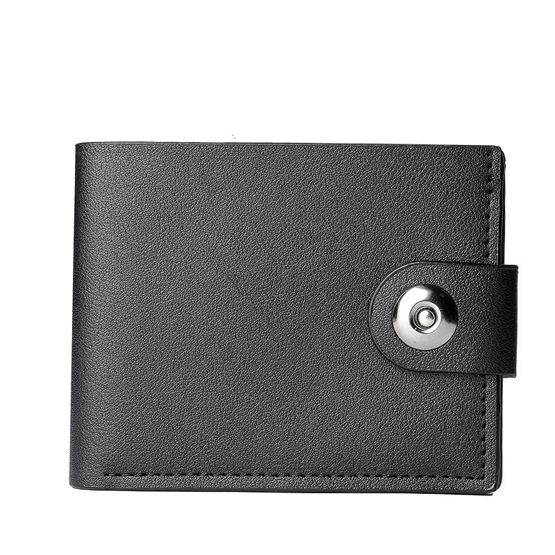Men's fashionable short button wallet, multi-position casual wallet, horizontal cross-border men's wallet, factory direct sale in stock Item Picture