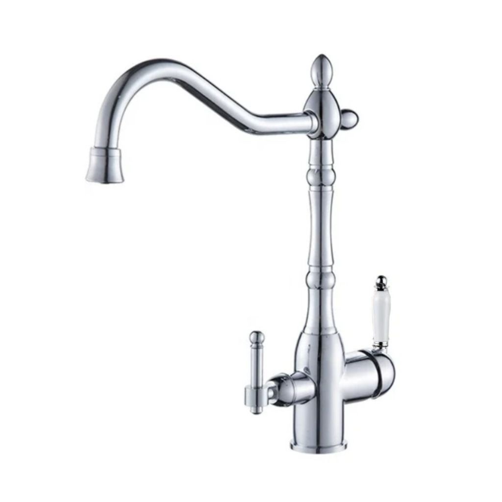 Full copper and gold French faucet collection, washbasin, washing machine, spray gun set, hot and cold kitchen water purifier faucet Item Picture
