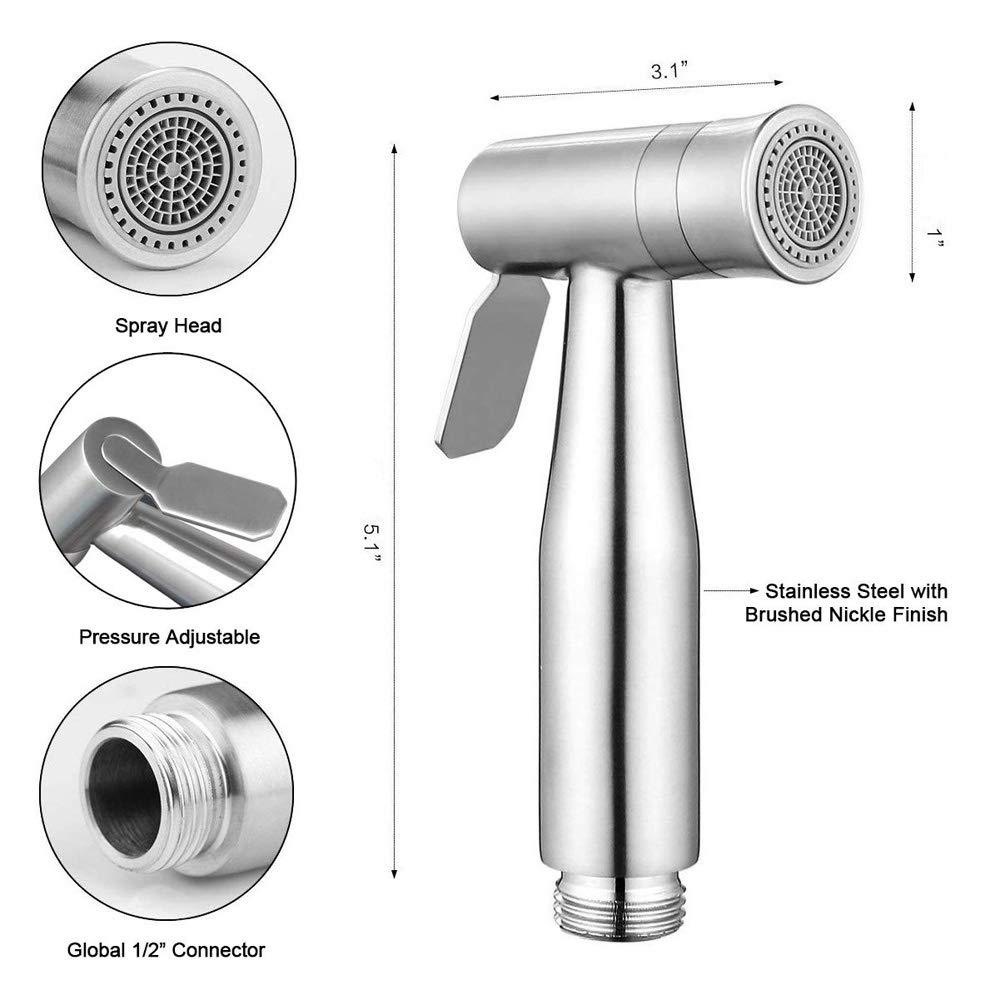 Factory wholesale dual-function toilet companion, spray gun, shower head, bathroom toilet flushing, 304 stainless steel nozzle Application Scenario