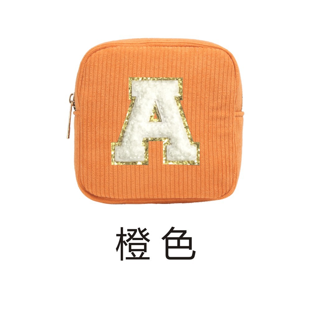 In-stock letter InS-style best-selling corduroy makeup storage bag, Korean-style coin purse, portable lipstick storage bag Specification drawing