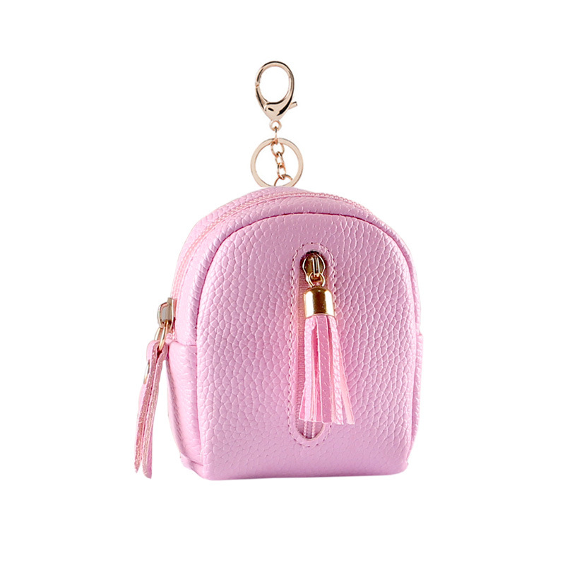 A mini Instagram girl is holding a cute, multi-functional, double-zipper, multi-layer card wallet in one Item Picture