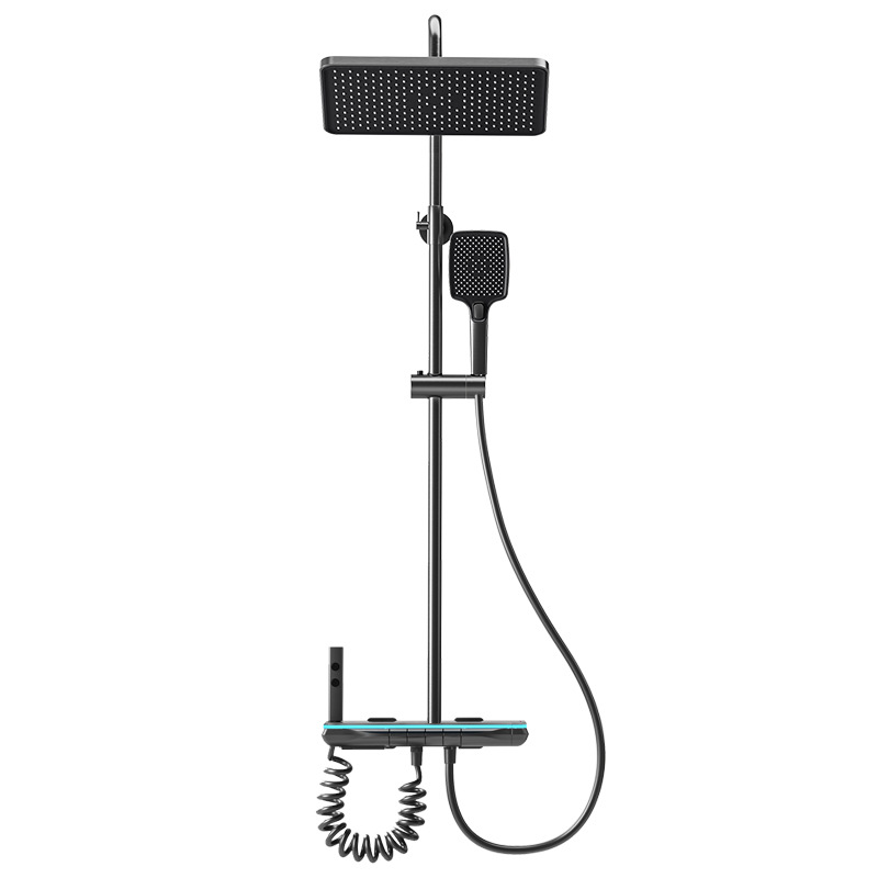 Shower head set, household shower head, bathroom, toilet, bath, all-copper constant-temperature pressure-increasing high-end mixing valve Item Picture