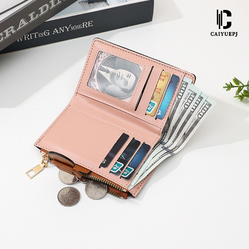 A new cross-border small wallet with a unique, high-end and fashionable style. It features a lychee pattern long wallet for women and a large capacity Specification drawing