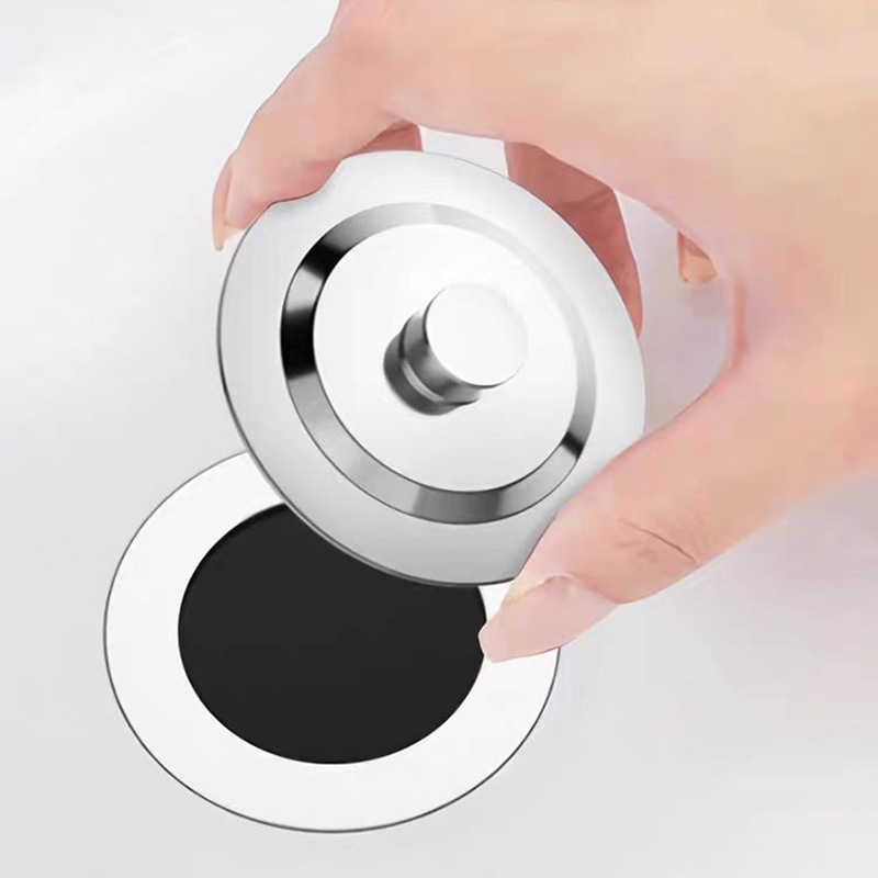 Bathtub drain plug, universal laundry sink water-blocking cover, stainless steel drain plug for bathtub, special accessory for drain full figure