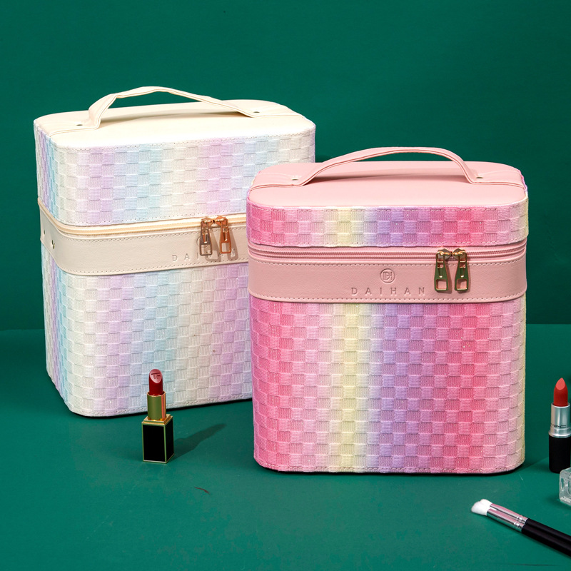 2023 new high-appearancy-level jewelry box, makeup case, large-capacity makeup bag, portable travel suitcase, storage box Specification drawing