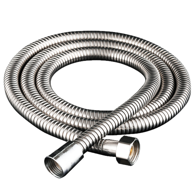 Stainless steel shower hose, showerhead hose, explosion-proof rain shower head, water pipe, electroplated metal hose, showerhead, shower head Item Picture