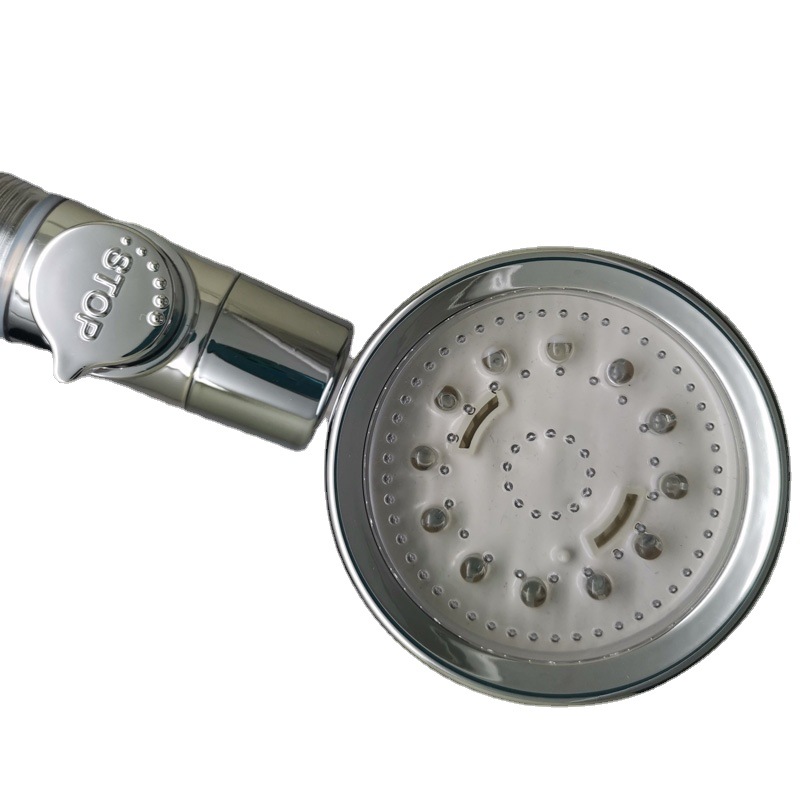 led showerhead one-button water stop, filter showerhead, temperature-controlled light, seven-color color-changing filter cotton showerhead SDS-A34 Specification drawing