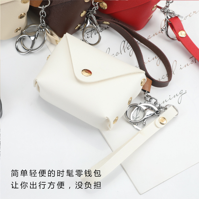 Customized creative macaron-colored red envelopes, leather small storage square bags, earphone cases, coin purses, coins and keys by the manufacturer details Picture