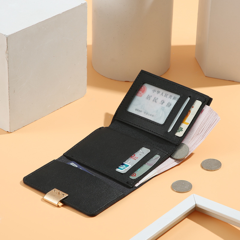 【 Factory Direct Sales 】 Exquisite, fashionable and simple card bag with contrasting colors, short small coin purse, cute Japanese and Korean students Application Scenario