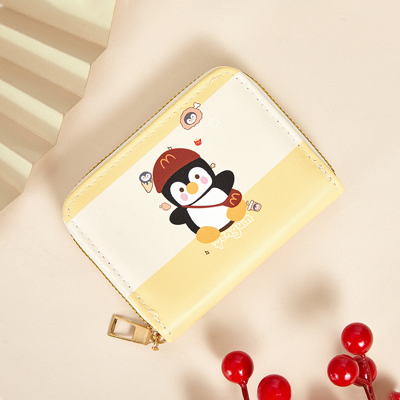 ins card case for ladies: Cartoonish, cute, ultra-thin, creative, compact, multi-slot, large-capacity, anti-demagnetization coin purse details Picture