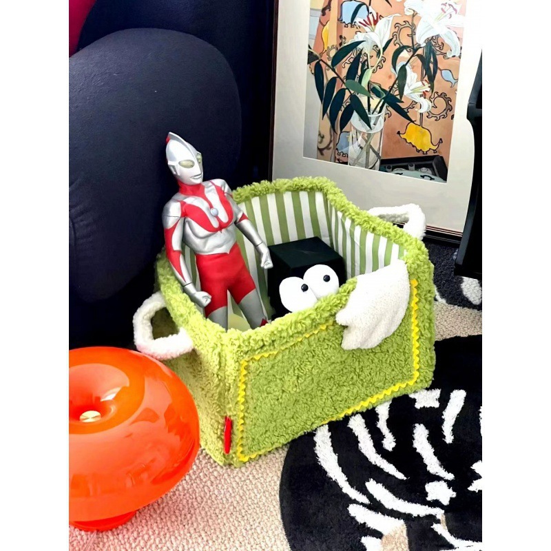 Korean InS-style toy basket, cute storage basket, miscellaneous snacks, toy organizing basket, cartoon foldable dirty clothes basket Application Scenario