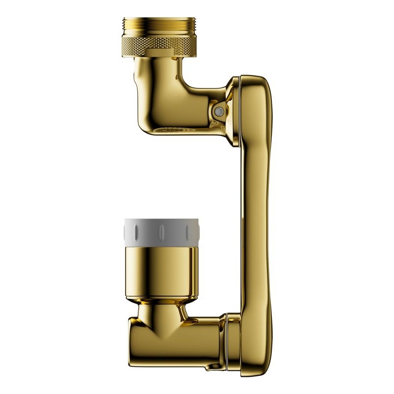Golden mechanical arm universal faucet water outlet extender, splash-proof basin, multi-functional rotatable copper alloy faucet Item Picture