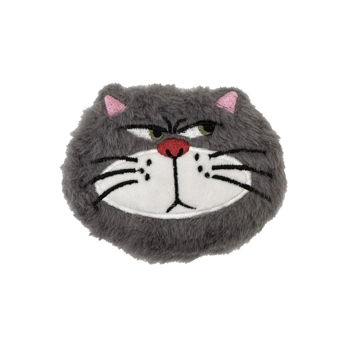 Plush cat makeup mirror, cute small size for girls, portable small mirror for students, touch-up mirror, folding small round mirror Item Picture