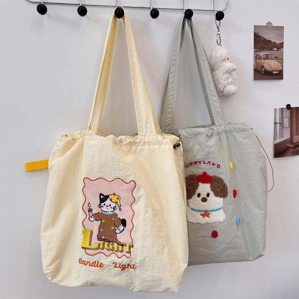 4931 Korean version Instagram cute and versatile single-shoulder bag, travel canvas bag, large capacity student commuting bag for classes, women details Picture