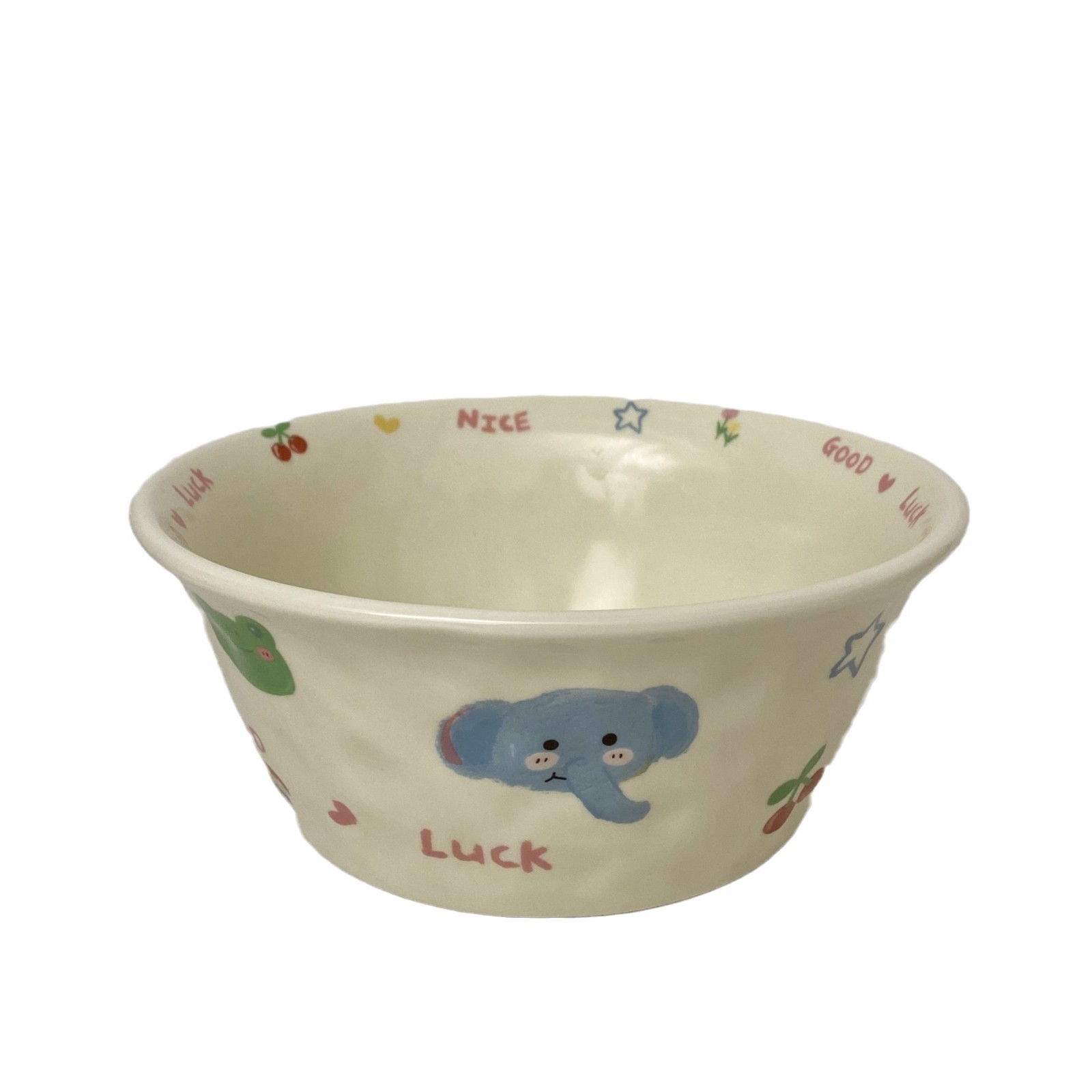 Graffiti cartoon ceramic bowl, yogurt bowl, cute household tableware, rice bowl, heat-resistant soup noodle bowl, dessert salad bowl Item Picture