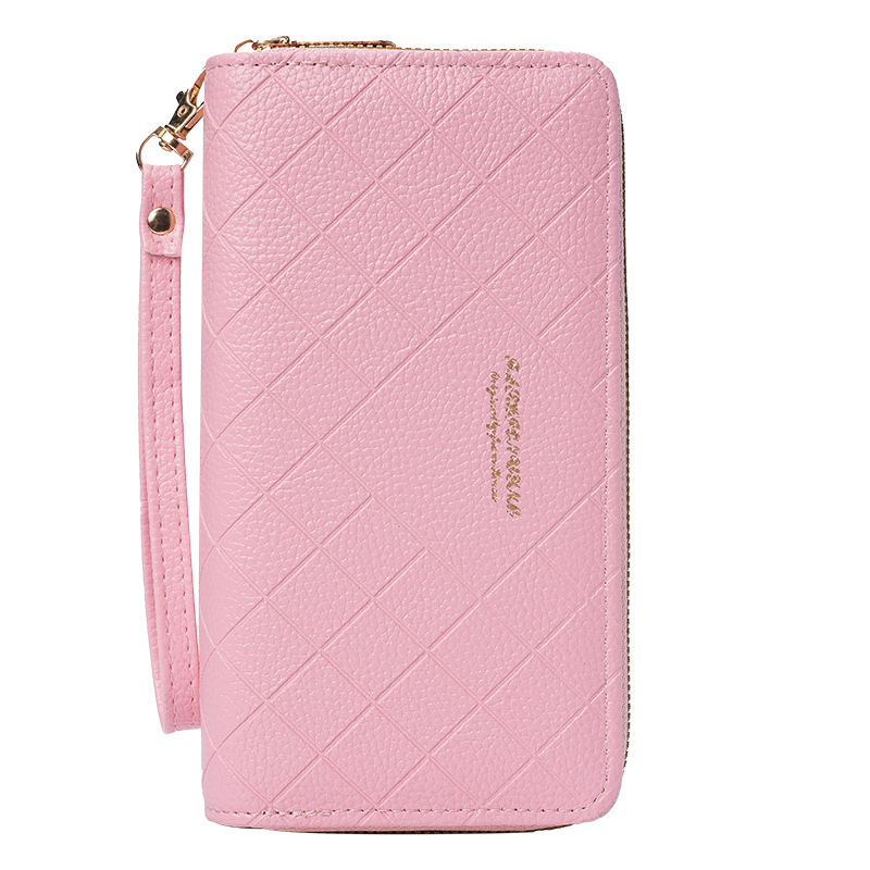 2023 New large-capacity wallet, long student clutch for women, double zipper, Korean version of women's key phone case Item Picture