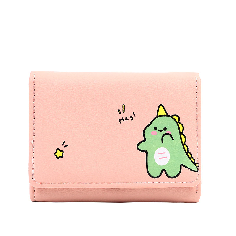 Korean version small wallet, 30% off for women, short printed, cute and simple, student multi-slot coin purse, cartoon women's wallet Item Picture