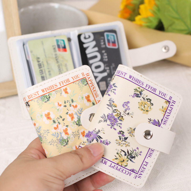 Cartoon cute card bag for students, portable cartoon multi-slot card bag for girls, small and mini, large capacity, one-piece consignment details Picture