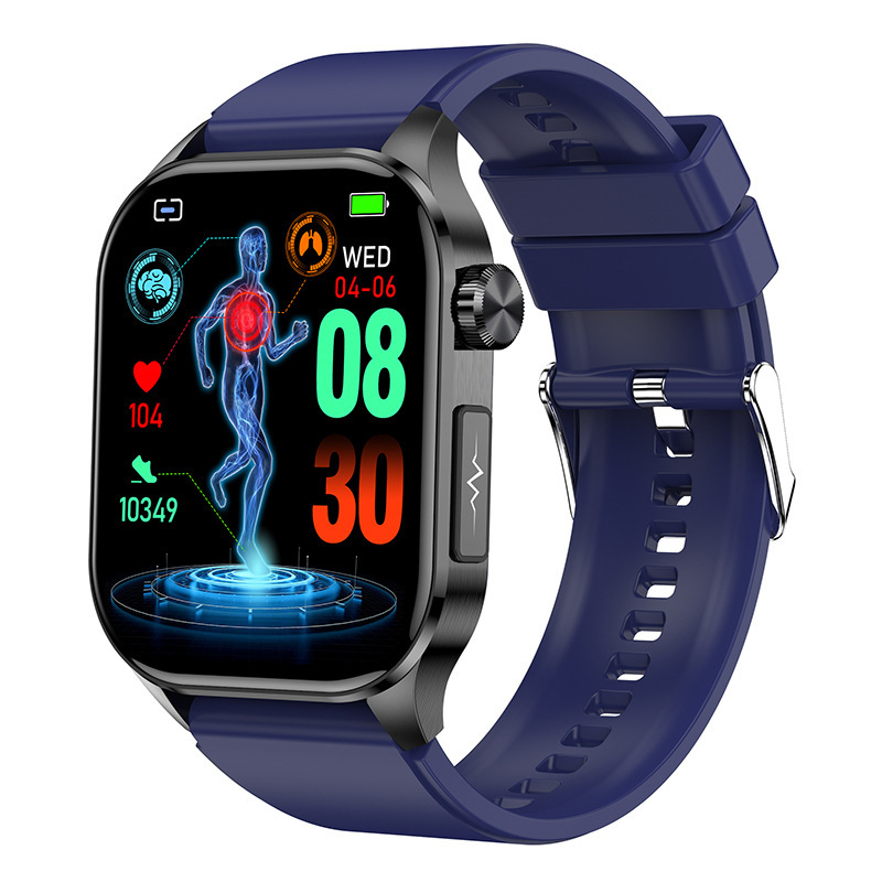 The ET580 smartwatch features Bluetooth communication, AMOLED screen, electrocardiogram, blood sugar, blood oxygen, heart rate and health sports watch details Picture