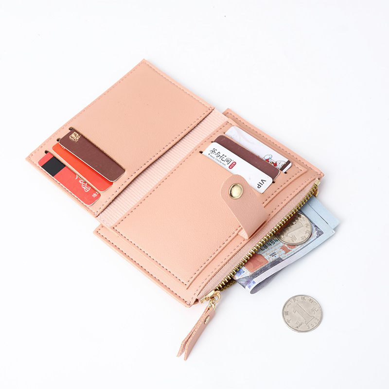 Ladies' ultra-thin card case, Korean-style coin purse, zipper card case, candy-colored bus, student bank card case, US dollar case details Picture